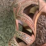 Casadei  womens open toe leather heels size 7 Rhinestones Photo 13