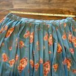 Free People  Floral mesh Blue Flowy boho Skirt Size XL Photo 5