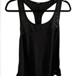 American Eagle Black Floral Lace Racerback Tank Top Photo 0