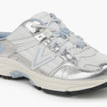 Vionic  White & Silver Metallic Leather Mule Sneakers - Comfort Shoes $140 Photo 0