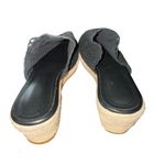 Women’s Espadrille Summer Wedge Slip On Crochet Size 10 Black 2” Wedge Boho New Photo 3