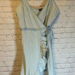 BLANK NYC NWT Chambray Wrap Dress, L Photo 0