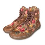 Dr. Martens  Womens Boots 7 Shoreditch Brown Floral Canvas Lace Up Combat Booties Photo 2
