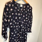 CAbi  Midnight Navy Pemberley Floral Print Midi Dress - size 6 Photo 3