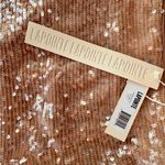 Lapointe Sequin Viscose High Waisted Camel Gold Sequin Midi Skirt Size 2 Photo 6