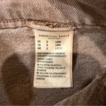 American Eagle Skater Denim Jeans Womens 8L Vintage Brown Wash HighRise Wide Leg Photo 9
