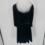 Nine West  Velvet Dress Women’s 4 Black Belted Mini Goth Romantic Peasant NWT Photo 2