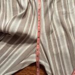 Peace of Cloth 56% Linen Beige stripe Wide Leg Pants Women's Size L NWT Tan Size L Photo 6