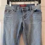 Tyte Jeans Juniors Size 5 Flare Leg Pink Embroidered Y2K Vintage Denim Stretchy Blue Photo 3