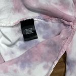 Torrid  Shirt Top Button Front Blouse Long Sleeve Pocket Pink/Purple Tie Dye Sz 0 Photo 3