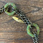 Mary Frances Vintage Embroidered Purse Beaded Floral Chain Strap Kiss Lock Bag Purple Photo 1