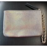 Juicy Couture Quilted Metallic Wristlet With Chain Strap & Pink Crown Lining Photo 1