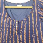 Shoshanna  Silk Chain-link Print Shift Mini Dress Short Sleeves Photo 7