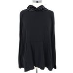 Eileen Fisher Black Velvet Hooded Pullover Top Black Tencel Size Medium Photo 1