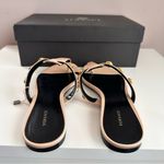 Versace Thong Cream and Gold Sandals with Medusa Detail Size EU38/US 8 Photo 5