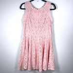 City Studio Pink Lace Sleeveless Fit and Flare Dress Party Cocktail Hoco Sz 13 Photo 1