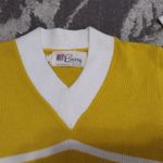 Vintage Barry Co. Vneck collegiate sweater Yellow Size M Photo 1