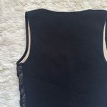 Bruno Manetti Top Sleeveless Tank Ruched Lace Up Front Black IT 44 Sz M Size M Photo 4