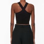 Babaton Aritzia |  Sculpt Knit Crop Tank Top Size Small Black Photo 0