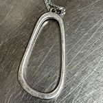 Lucky Brand  Silver Tone Black Rhinestone Pendant Necklace- EUC Photo 2