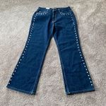 NWT Wild Secret Dark Wash Studded Flare Jeans SIZE 13 Blue Photo 0