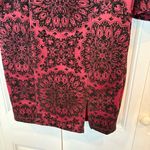 Venus Burgundy And Black Velvet Off Shoulder Dress Size 10 Photo 6