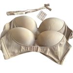 Magic Bra Strapless Nude Bra Front Closure Sz 40 Molded Cup–Cup Size Not Listed Photo 4