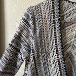 Lucky Brand Pottery super cute fringe multi color Aztec cardigan Photo 2