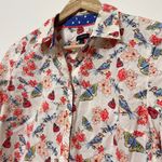 Talbots  Novelty Floral Birds Butterfly Button Down Shirt Size 4 women’s Photo 3