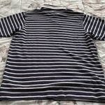 Elandale 100% cotton striped white blue embroidered logo golf polo shirt, size S Photo 13