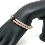 Sterling Silver minimalist textured cuff set, made in Italy - NWOT Photo 6