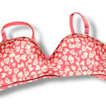 Torrid Curve Push Up Plunge Bra Women’s Size 50C Wire Free Pink Heart Print Photo 0
