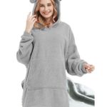 Wearable Oversized Blanket Fleece Hoodie Sweatshirt Kangaroo Pockets One Size Size undefined Photo 1