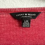 Lucky Brand  Women's Red Long Sleeve Thermal Top Size Large Boho Chic Cozy Photo 2