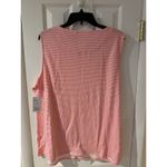 Croft & Barrow  Tank Pink Stripe Cotton Women’s Plus 3X New Boat Neck Layer New Photo 5