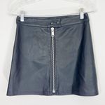 All Saints Lena Black Faux Leather Zipper Front A-Line
Mini Skirt Size 0 Photo 0