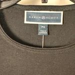 Karen Scott  PS Black Holiday Dogs  PrinT g Sleeve Tee PS Cotton Blend Photo 4