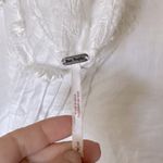 Free People  Cream Ruffled Crop Blouse Photo 4