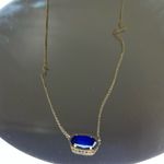 Kendra Scott  Elisa Gold Pendant Necklace in Cobalt Cat's Eye NWOT Photo 1
