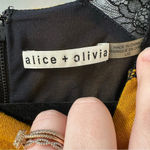 Alice + Olivia  Body Suit Long Sleeve Lace Body Suit Mustard Yellow Size Large Photo 2