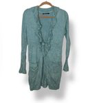 Peruvian Connection  long ruffled cardigan shirt se small Photo 1