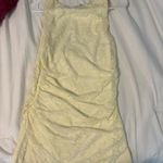 ThatsSoFetch That’s So Fetch Yellow Lace Mini Dress Photo 3