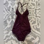 Aerie  Elegant Burgundy Lace Bodysuit🫧 Photo 2