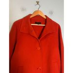Talbots  Womens Orange Wool Blend Button Front Jacket Size 18 Collared Classic Photo 2