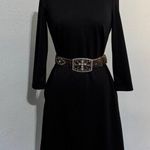 Nicole Miller Women Black Casual & Formal 3/4 Sleeve Round Neck Dress Size S Photo 0