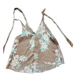 Free People Line Up Halter Cami Top Womens Floral Crisscross Front Sz S Photo 3