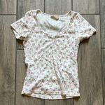 Audrey  White and Green Patterned Top Photo 0