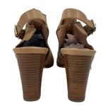 Anthropologie Miss Albright Peep Toe Cutout Sling Back Ankle Boots Brown Size 7M Photo 6