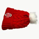 New Era Ohio State Buckeyes Pom Cuff Cable Knit Beanie Winter Hat | OS | Red Photo 4