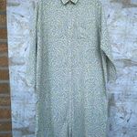 STORQ maternity dress shirt floral print size 3 /medium Green Photo 0